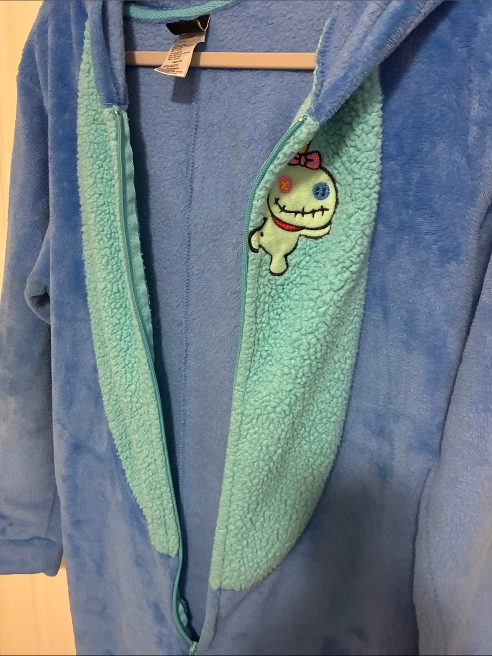 Disney Lilo and Stitch Adult Unisex Stitch Costume Fleece One Piece Pajama - Picture 5 of 6